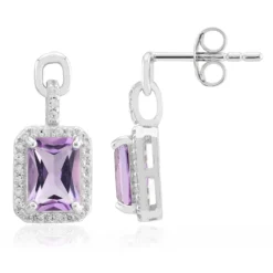 Amethyst-Silberohrringe