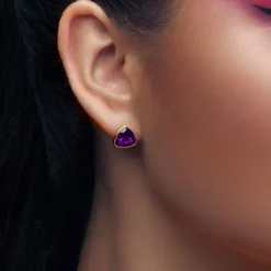 Amethyst-Silberohrringe