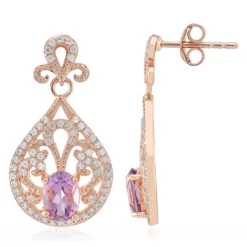 Amethyst-Silberohrringe