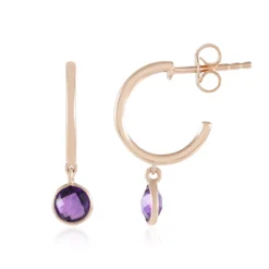 Amethyst-Silberohrringe