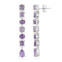 Amethyst-Silberohrringe