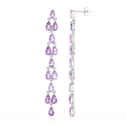 Amethyst-Silberohrringe