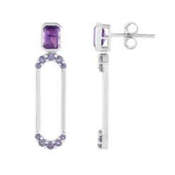 Amethyst-Silberohrringe
