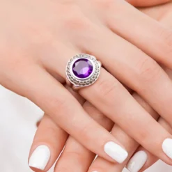 Amethyst-Silberring