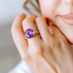 Amethyst-Silberring