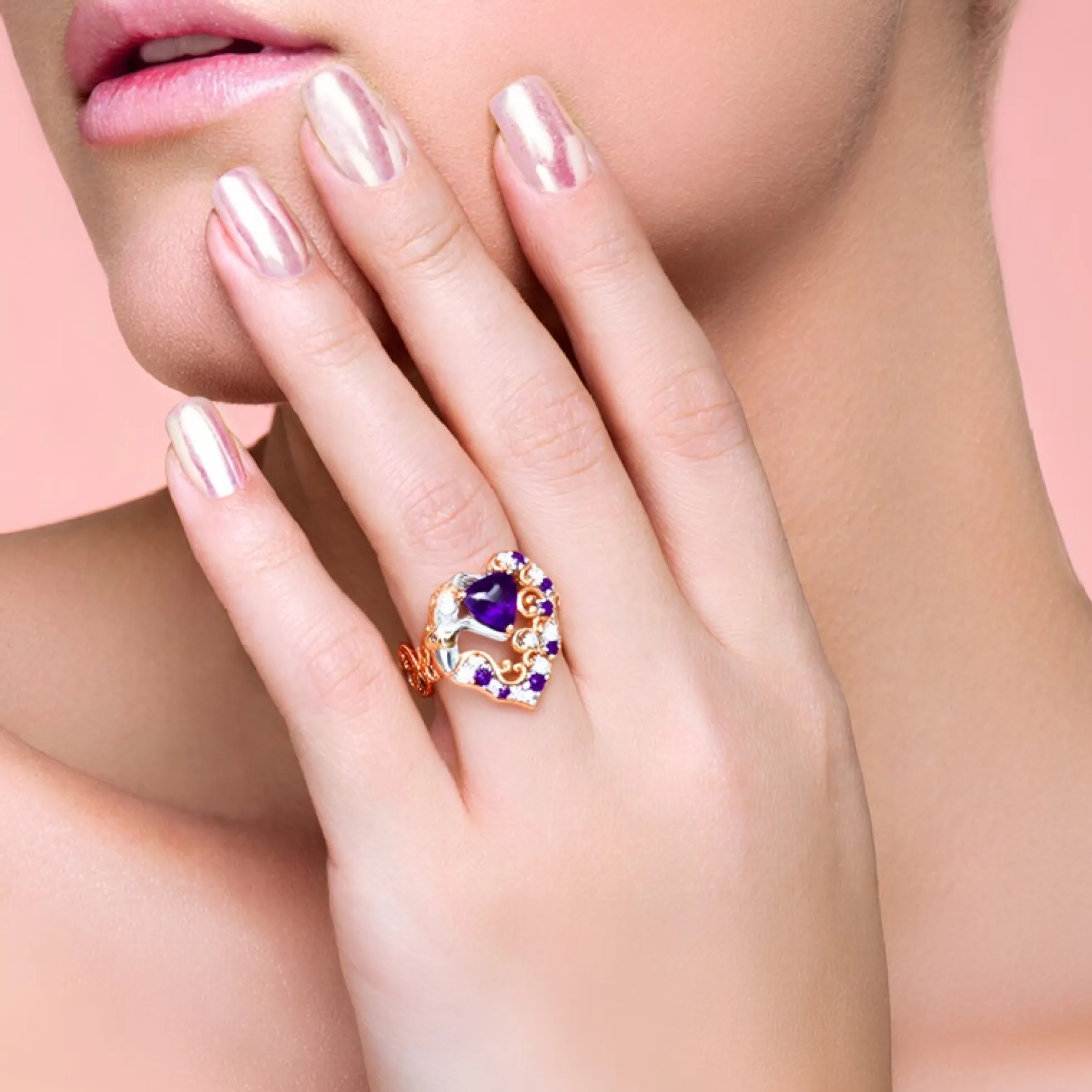 Amethyst-Silberring