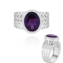 Amethyst-Silberring