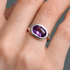 Amethyst-Silberring