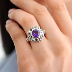 Amethyst-Silberring