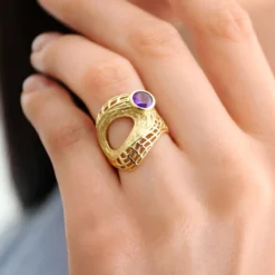 Amethyst-Silberring