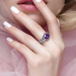 Amethyst-Silberring