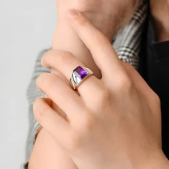 Amethyst-Silberring