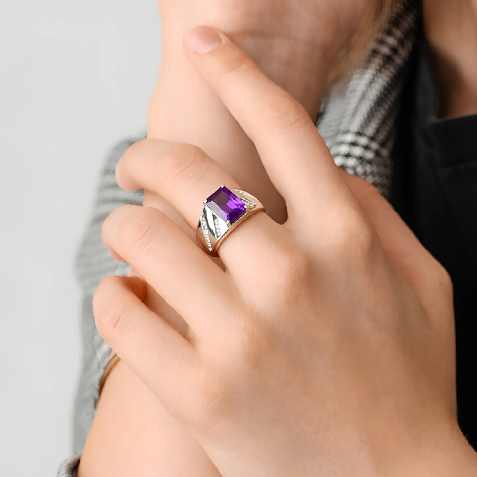 Amethyst-Silberring