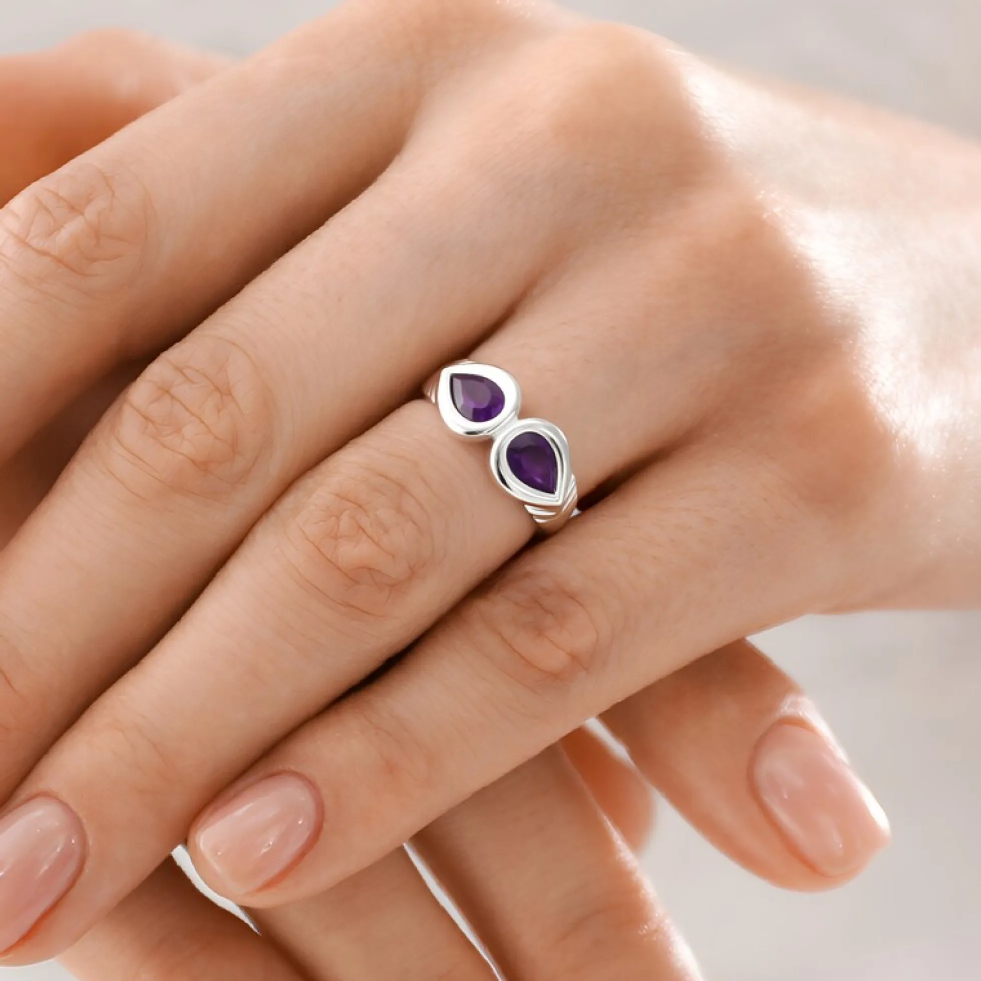 Amethyst-Silberring