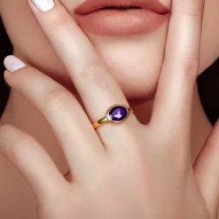 Amethyst-Silberring