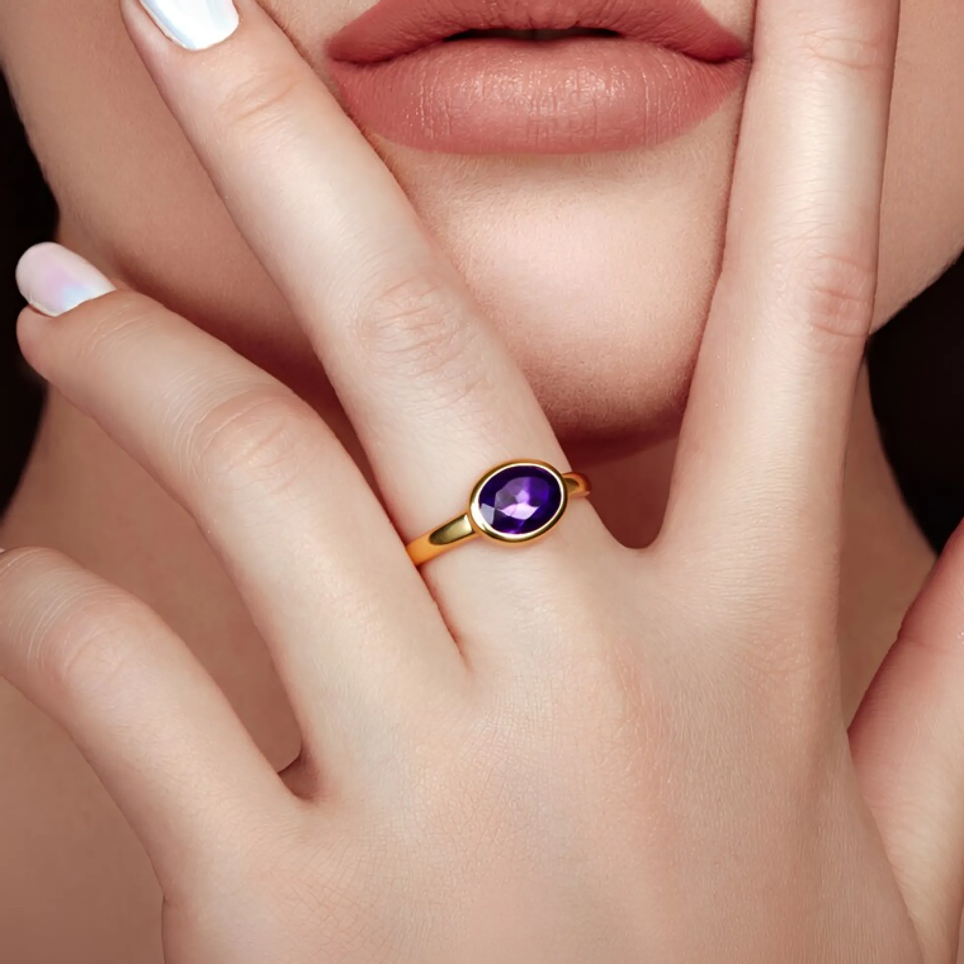 Amethyst-Silberring