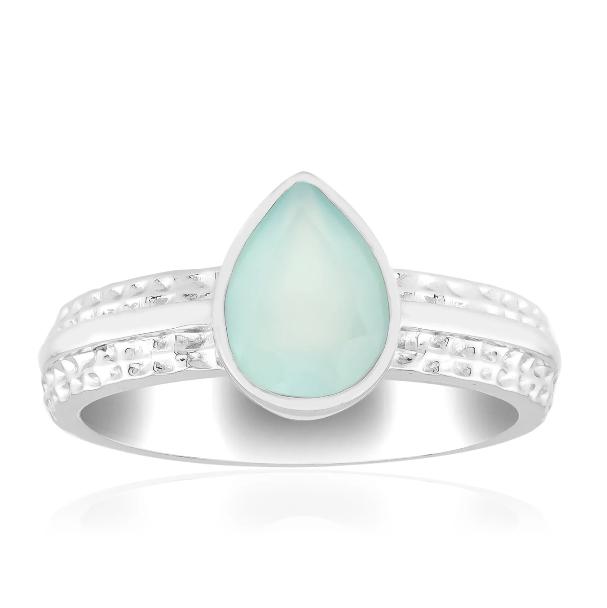 Aqua-Chalzedon-Silberring