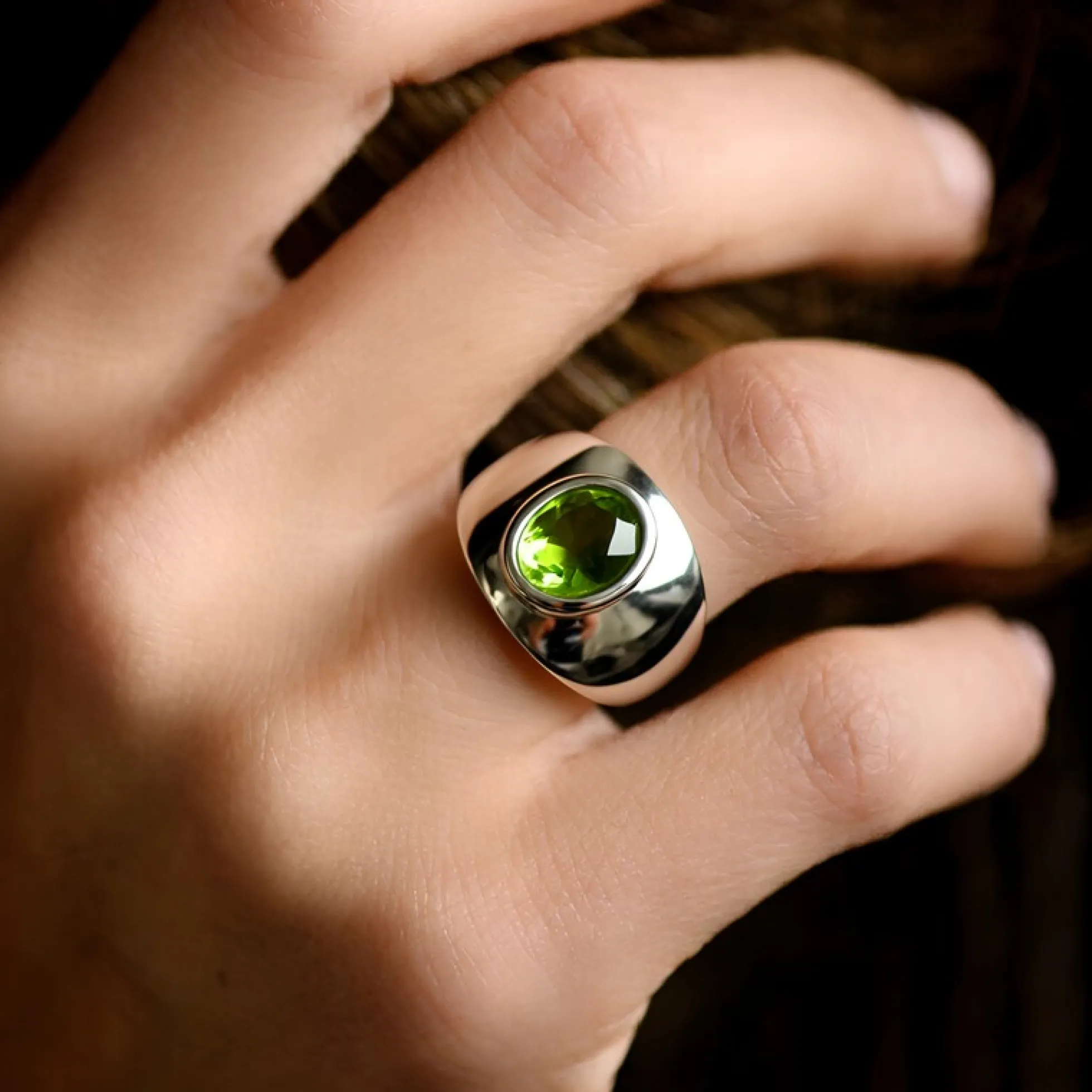 Arizona-Peridot-Silberring