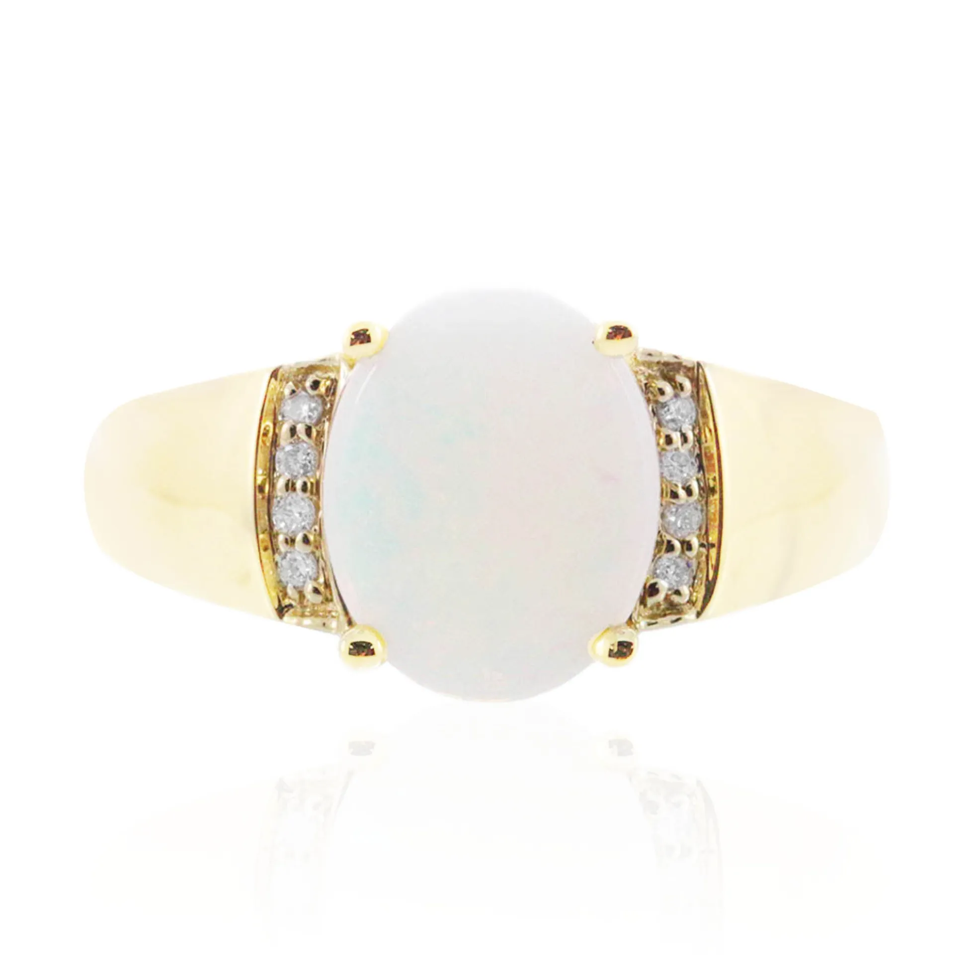 Australischer Opal-Goldring