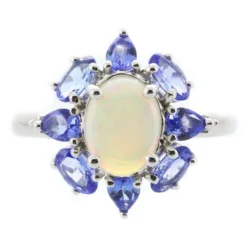 Australischer Opal-Goldring