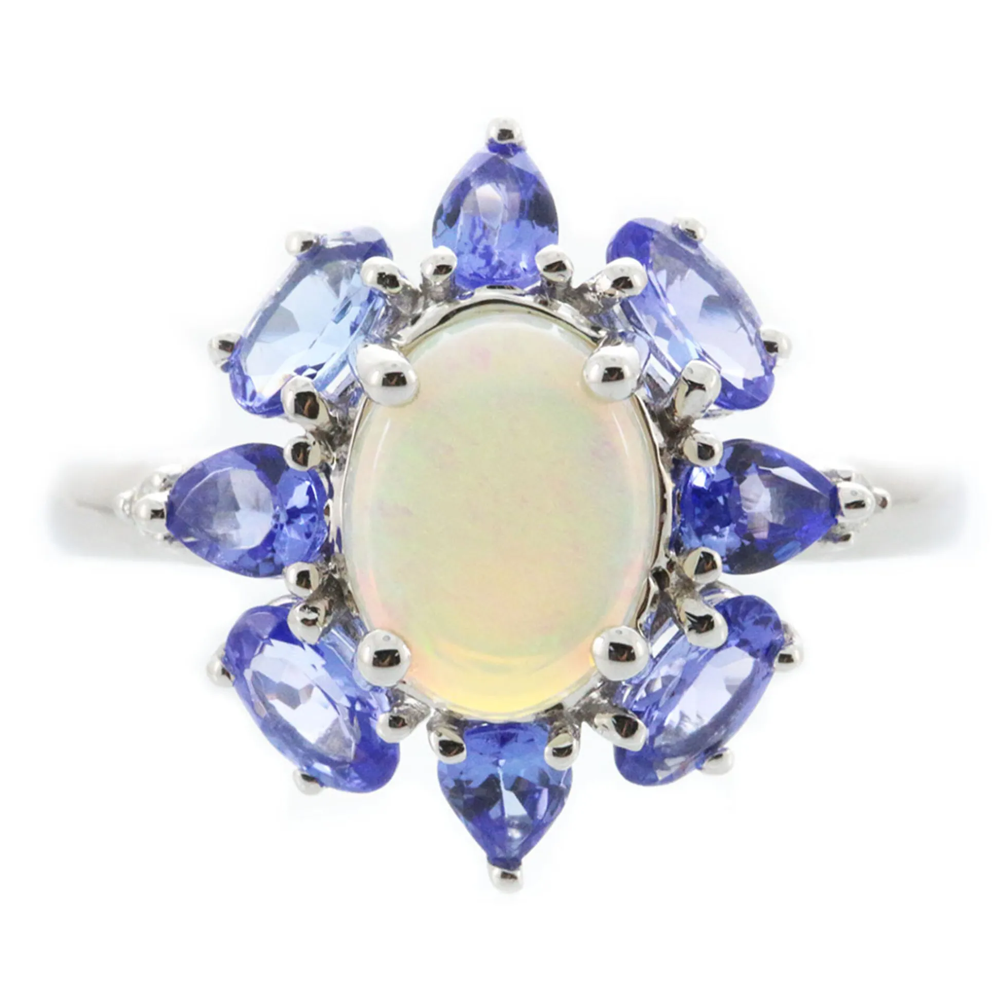 Australischer Opal-Goldring