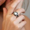 Australischer Opal-Goldring