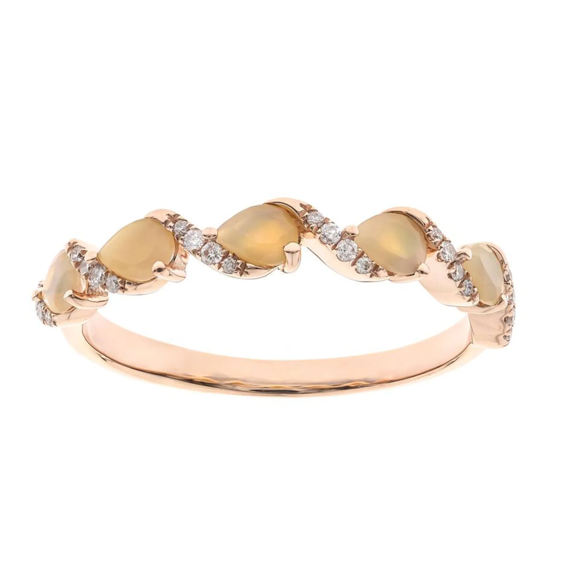 Australischer Opal-Goldring