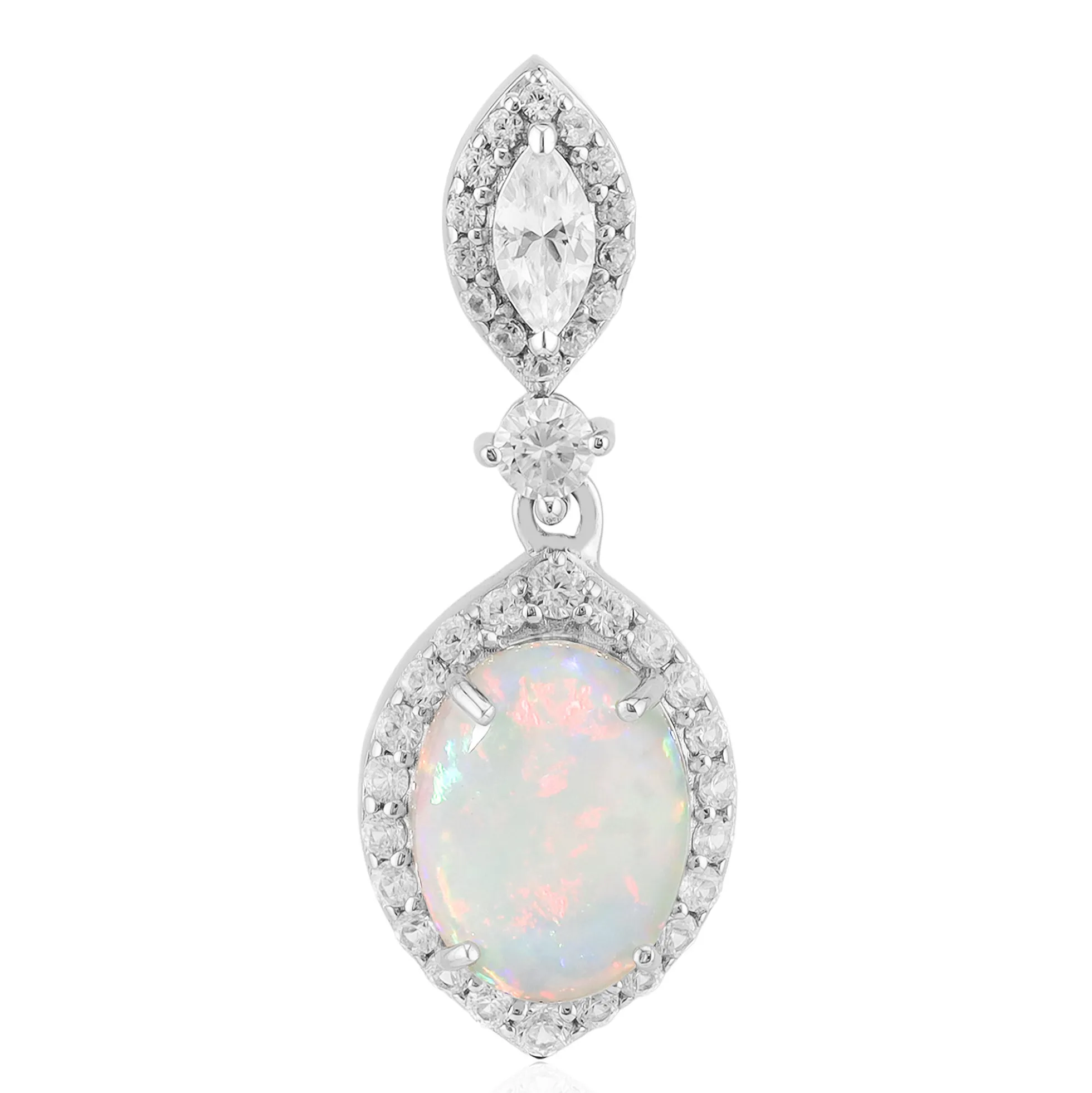Australischer Opal-Silberanhänger