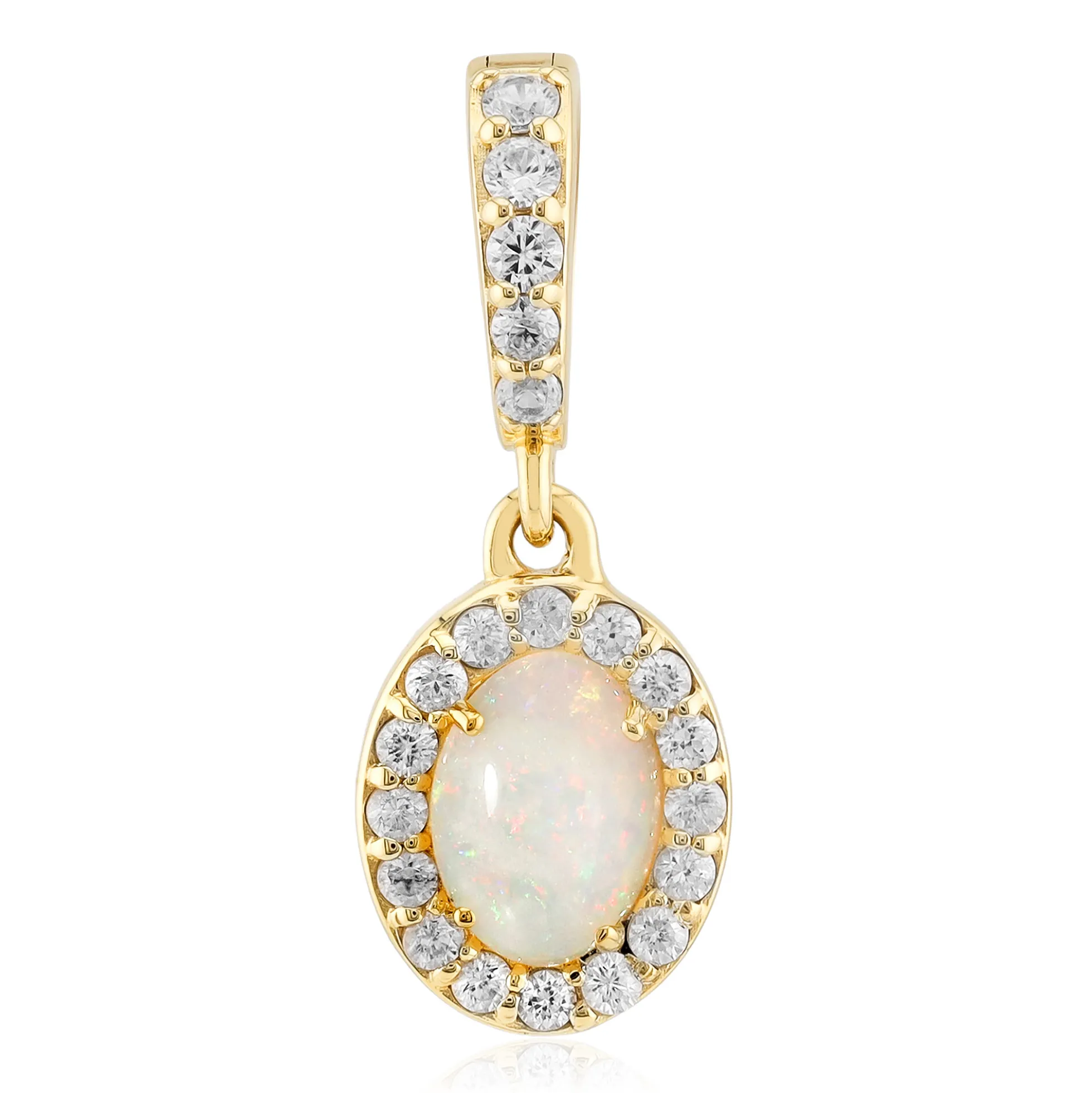 Australischer Opal-Silberanhänger