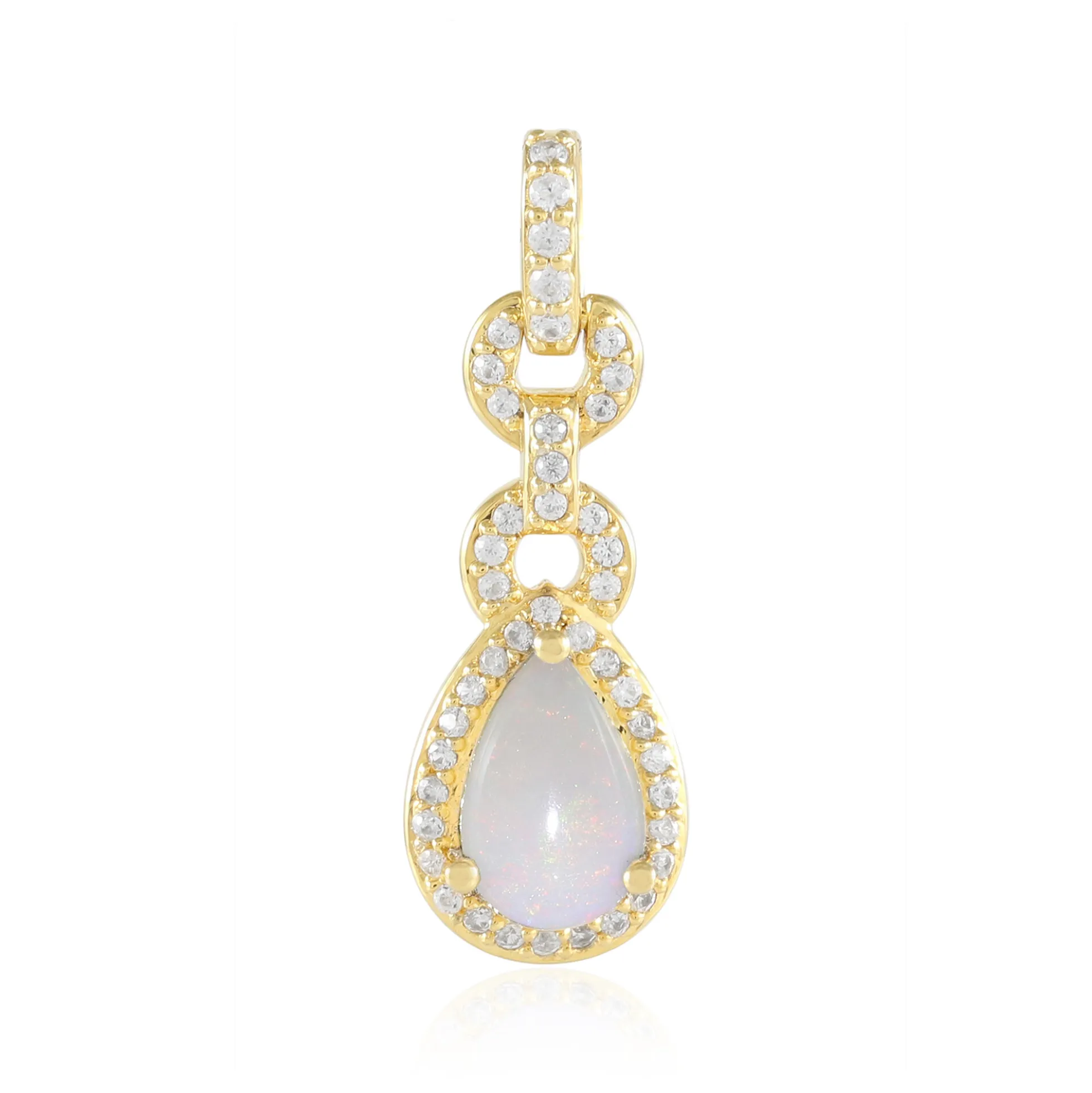 Australischer Opal-Silberanhänger