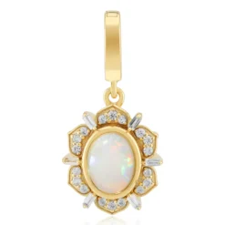 Australischer Opal-Silberanhänger