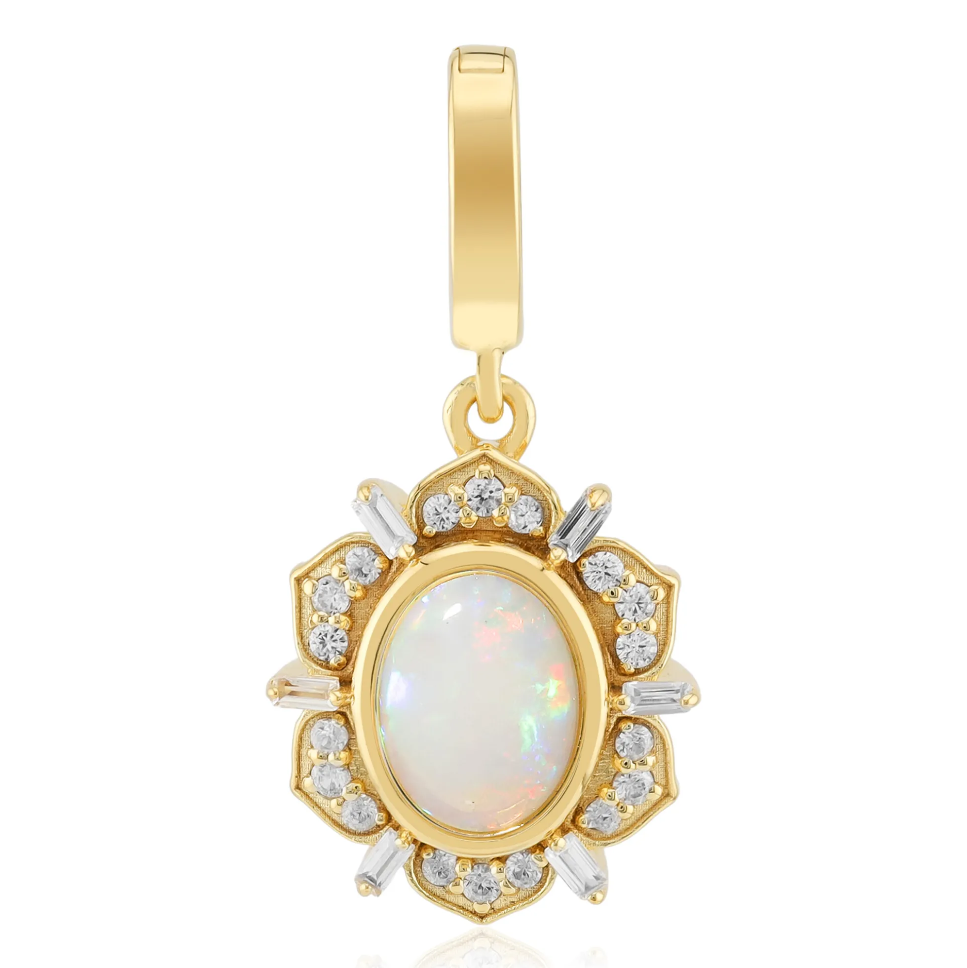 Australischer Opal-Silberanhänger