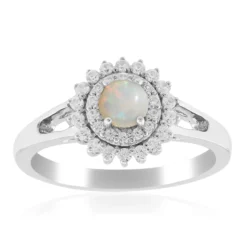 Australischer Opal-Silberring