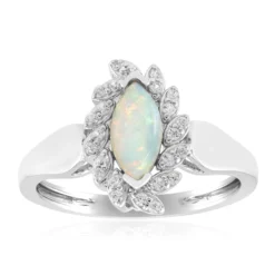 Australischer Opal-Silberring