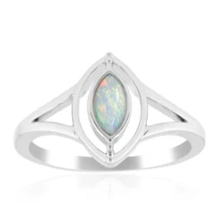 Australischer Opal-Silberring