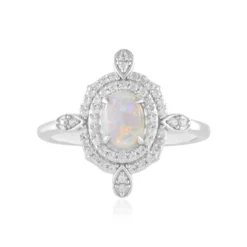 Australischer Opal-Silberring