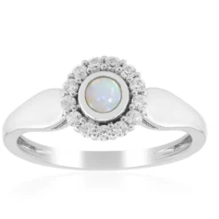 Australischer Opal-Silberring