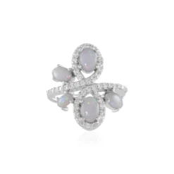 Australischer Opal-Silberring