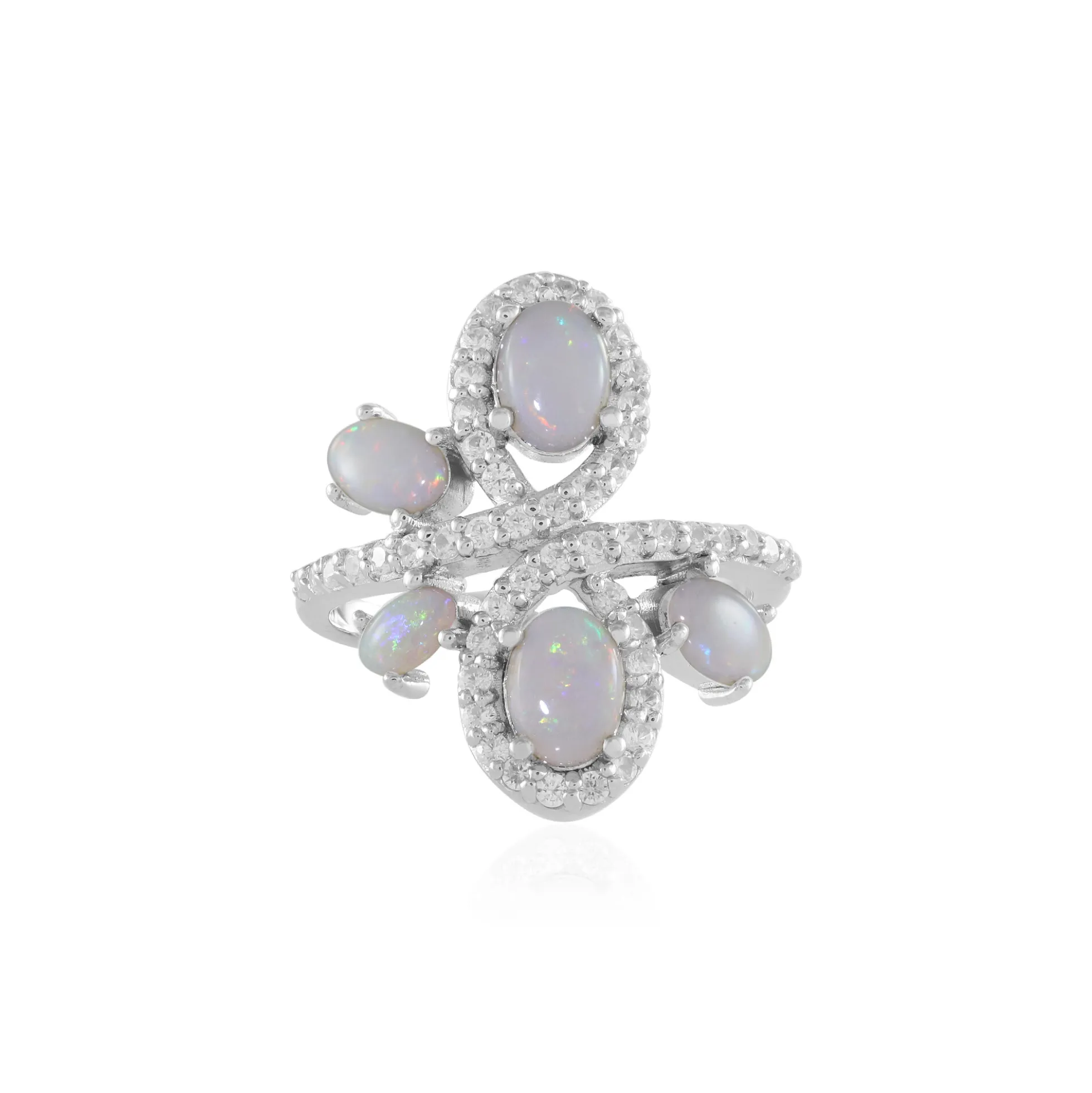 Australischer Opal-Silberring