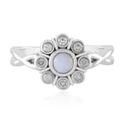 Australischer Opal-Silberring