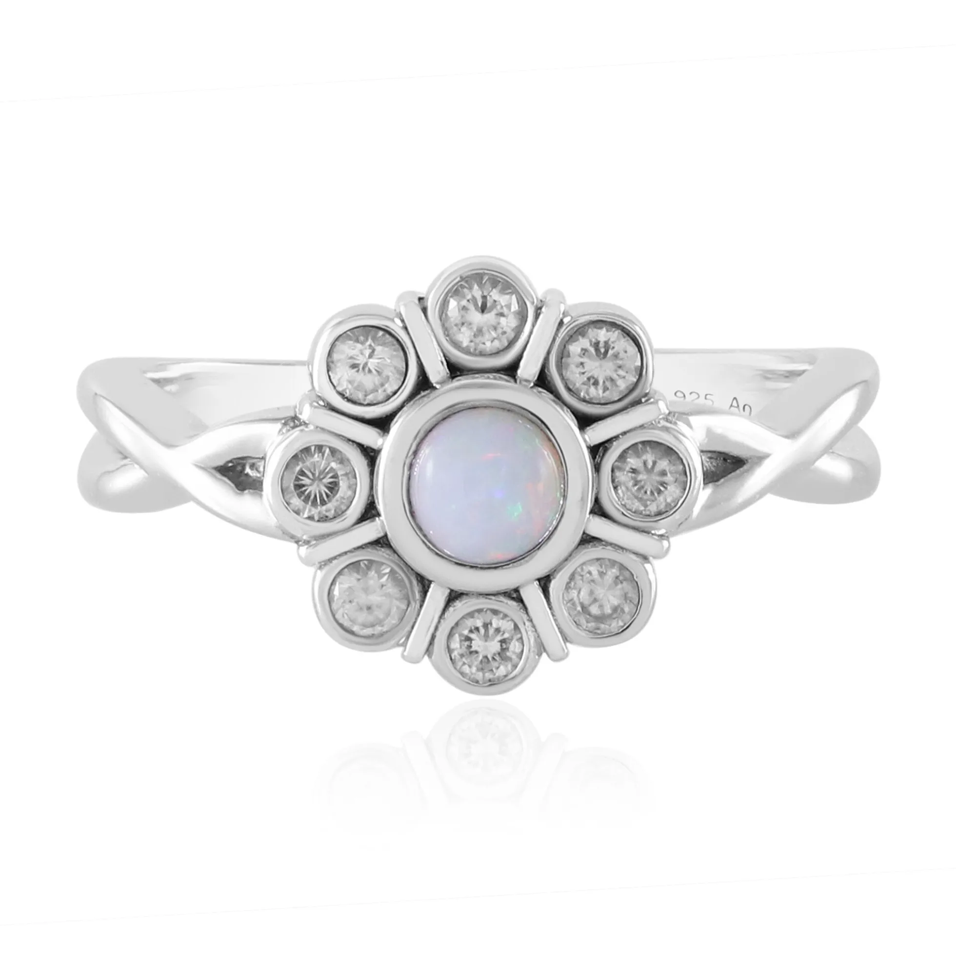 Australischer Opal-Silberring