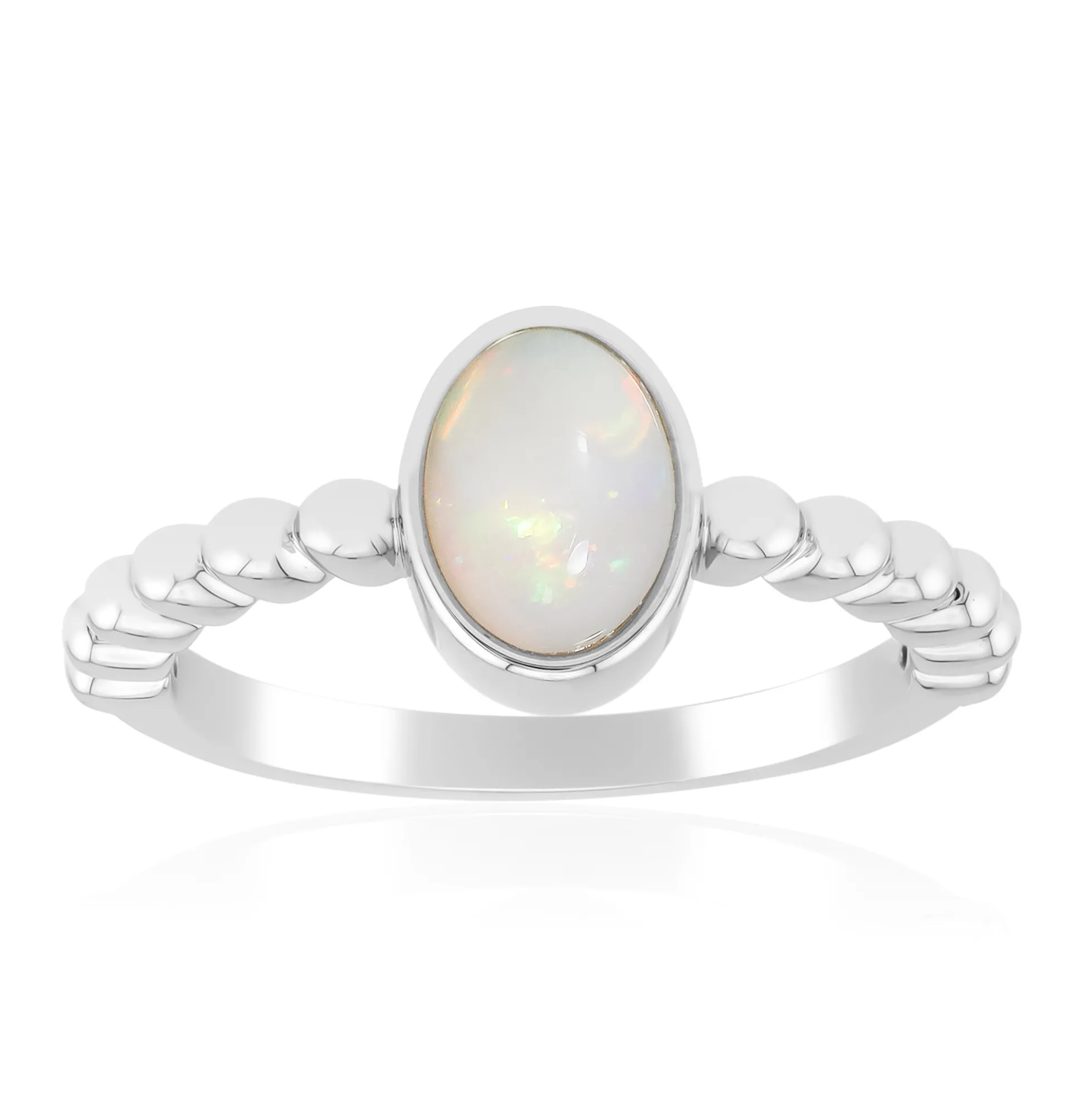 Australischer Opal-Silberring