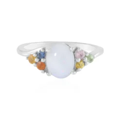 Australischer Opal-Silberring