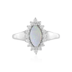 Australischer Opal-Silberring