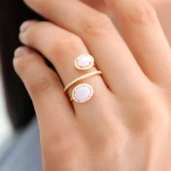 Australischer Opal-Silberring