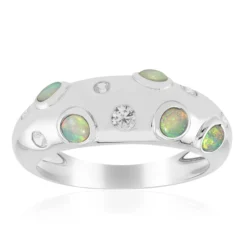 Australischer Opal-Silberring