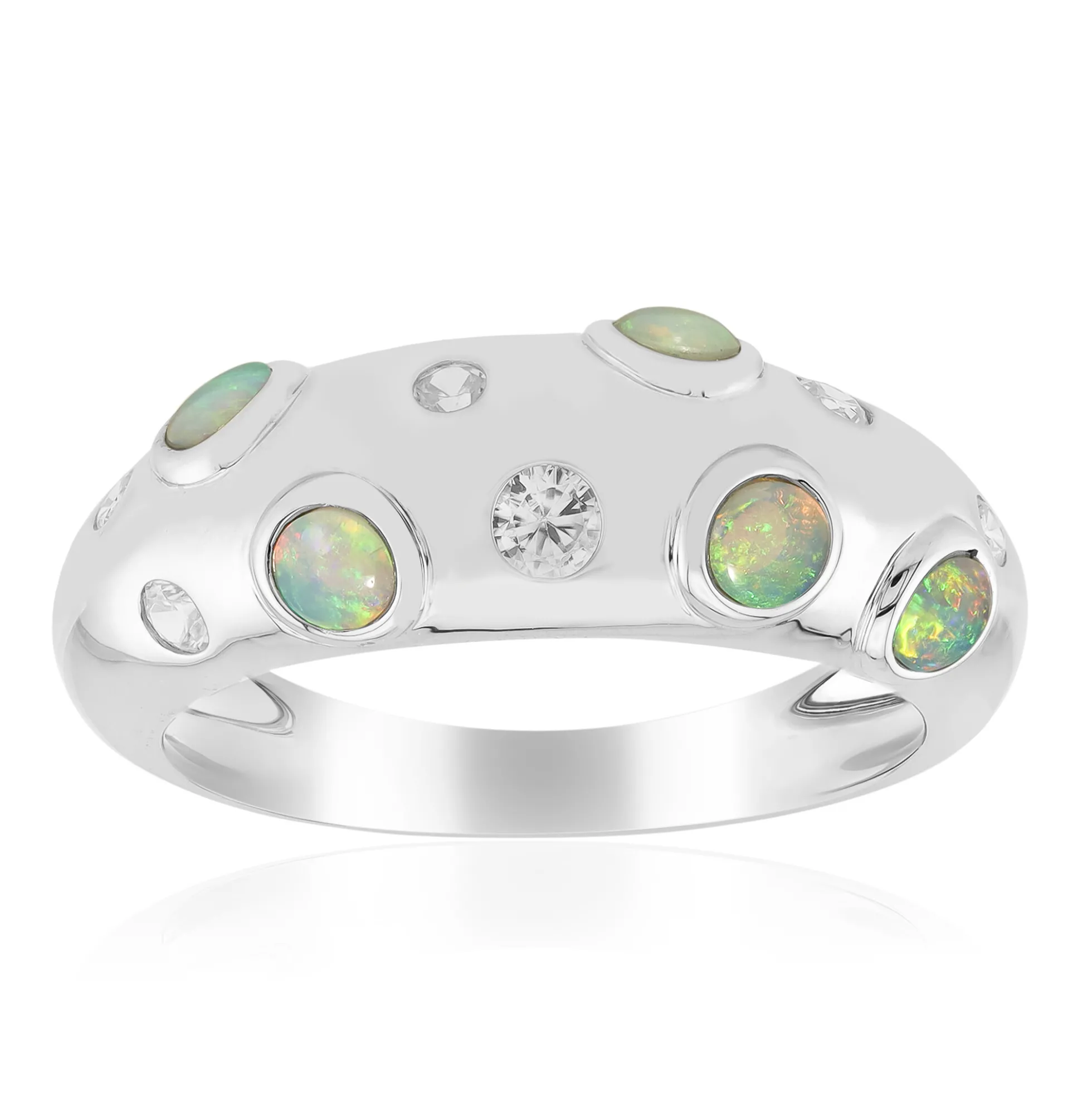 Australischer Opal-Silberring