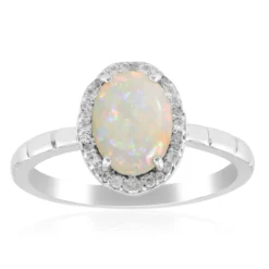 Australischer Opal-Silberring