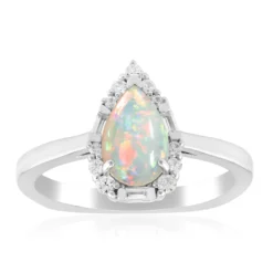 Australischer Opal-Silberring