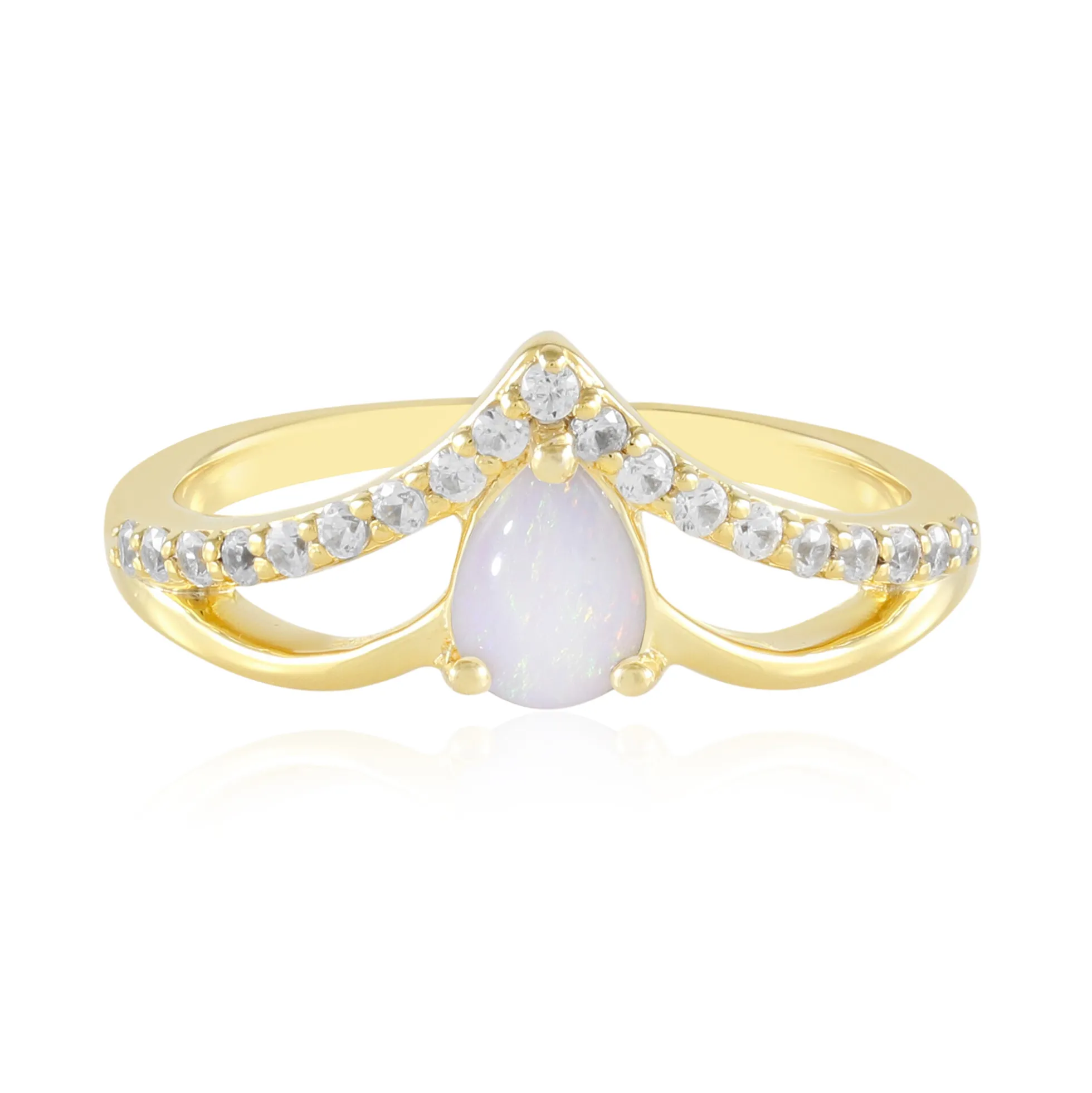 Australischer Opal-Silberring